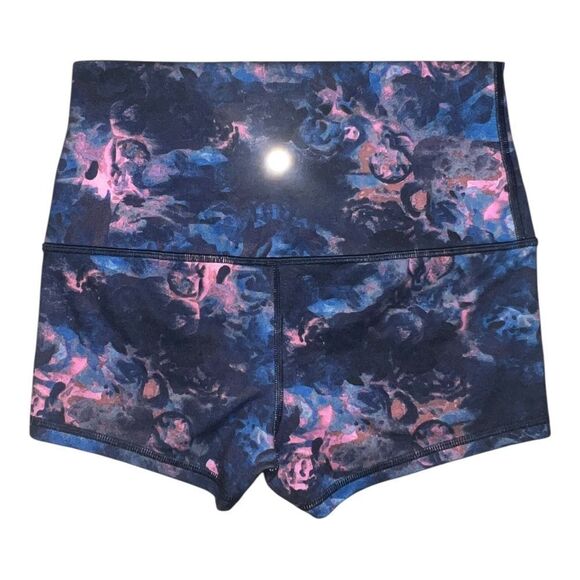 Lululemon Boogie Short Roll Down Berry Pink Navy Naval Blue Sz 6 EUC - Picture 4 of 7